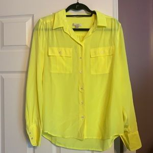 J.Crew Silk Top in Neon
